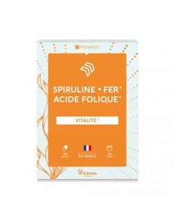 Spiruline + Fer et Acide Folique, 30 gélules